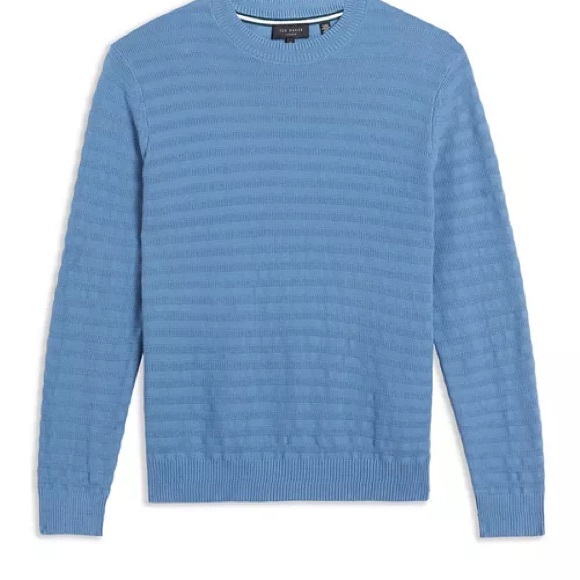 Ted Baker Men UK6 London Sky Blue Crewneck Sweater - Picture 3 of 7
